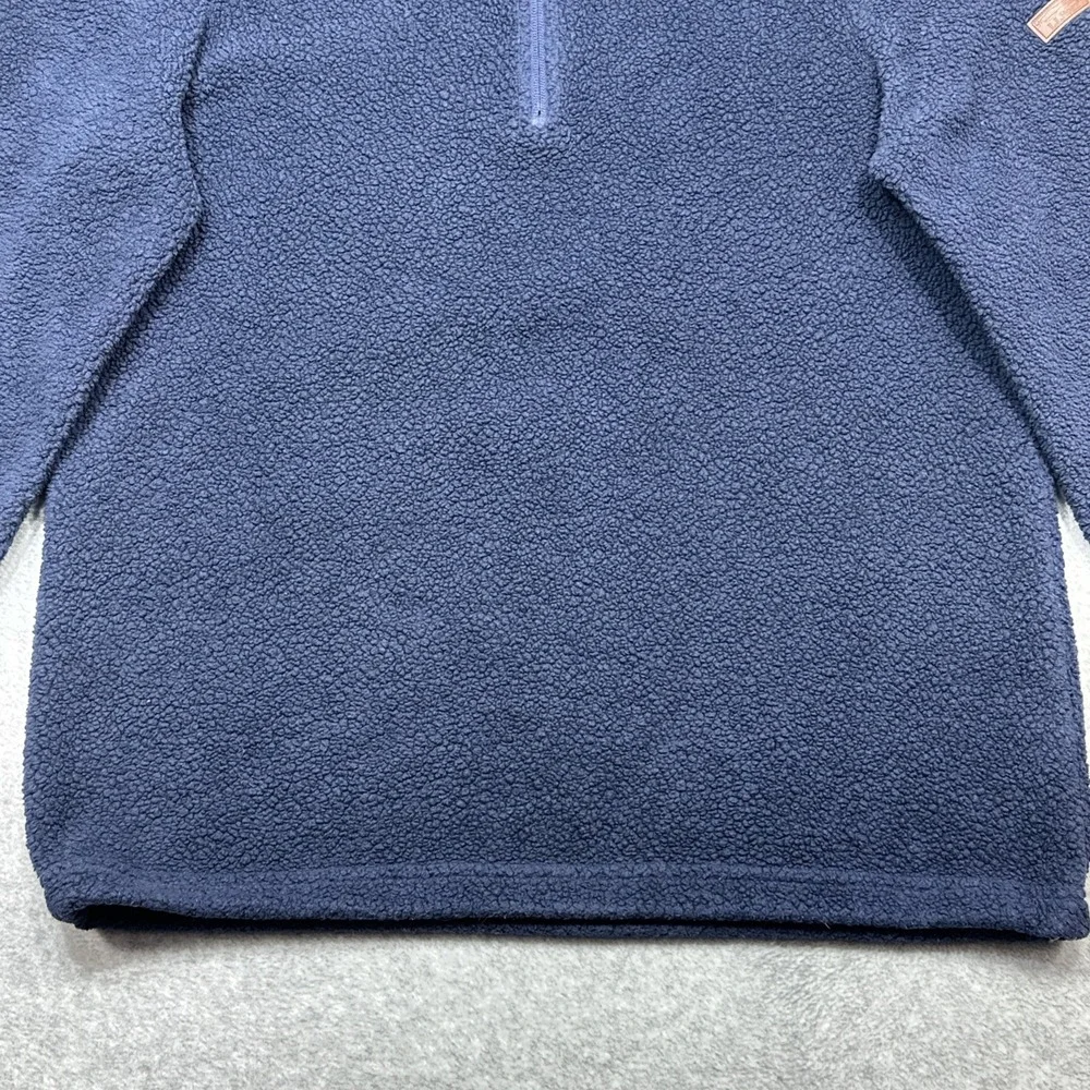 LL Bean Sherpa Fleece Pullover Women Medium Navy Blue Lightweight Outdoor Wear